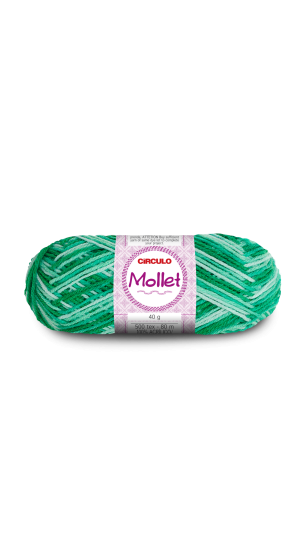LÃ MOLLET 40G. MULTICOLOR QUARTZO VERDE 9440