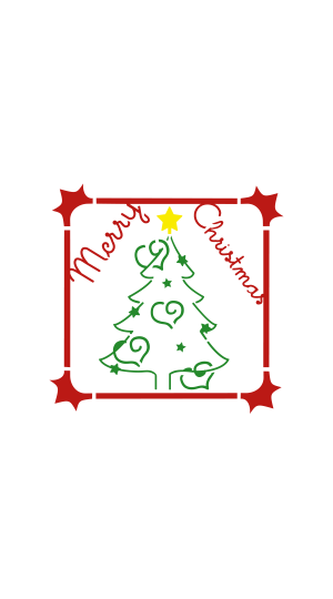 STENCIL 130X130MM 30001 - 1228 ARVORE DE NATAL