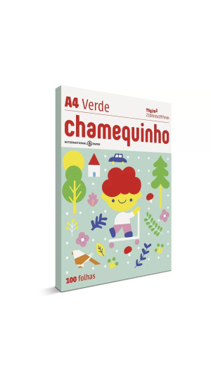 PAPEL SULFITE C/ 100 CHAMEQUINHO VERDE
