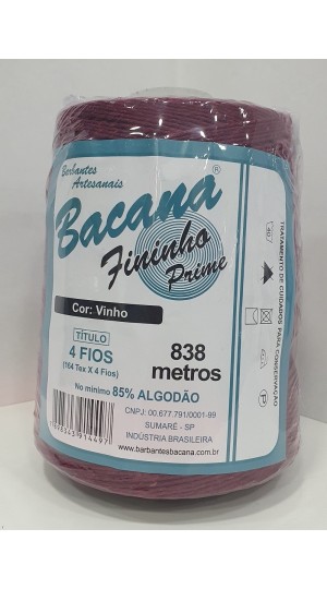 BARBANTE FININHO VINHO 4 FIOS 600G.