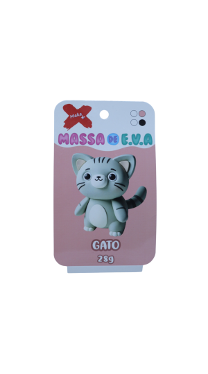 MASSA DE EVA BLISTER POTE C/4 CORES 28GR. GATO MAKE MAIS