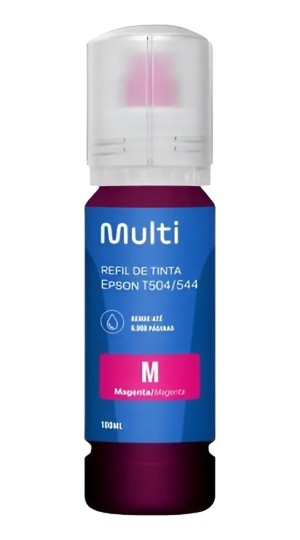 REFIL DE TINTA COMPATIVEL P/ EPSON T504/544 MAGENTA 100ML. MULTILASER